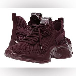 Steve Madden Maxilla Sneakers in Burgundy Size 7.5 NEW!